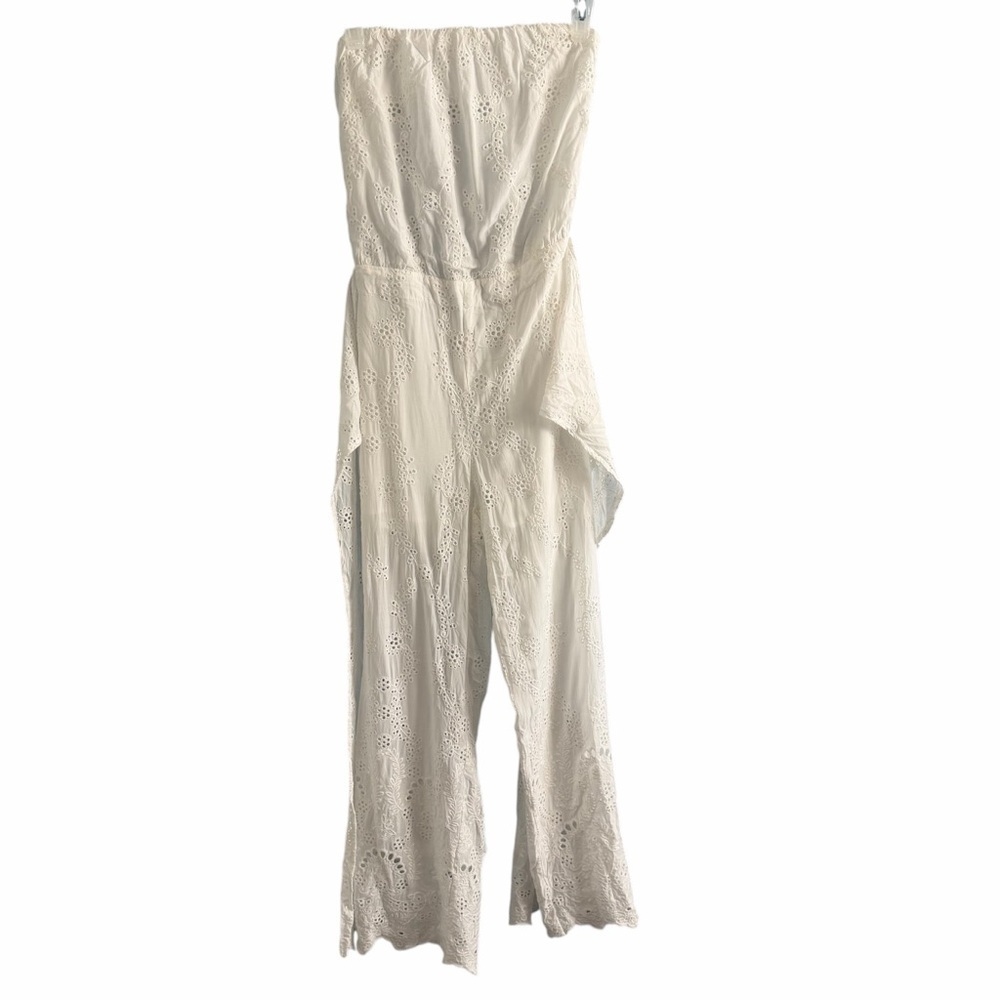 3/$30 ☀️ Young Fabulous & Broke Ellis Eyelet Jumpsuit in White